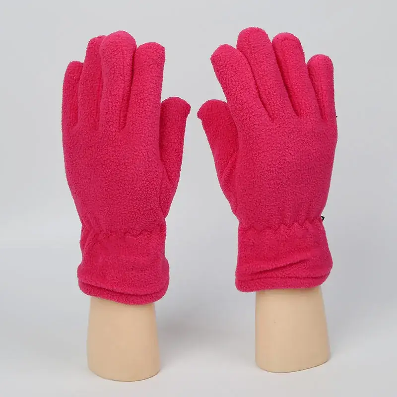 Winter Pink Warm Finger Gloves for Men Women - Image 8