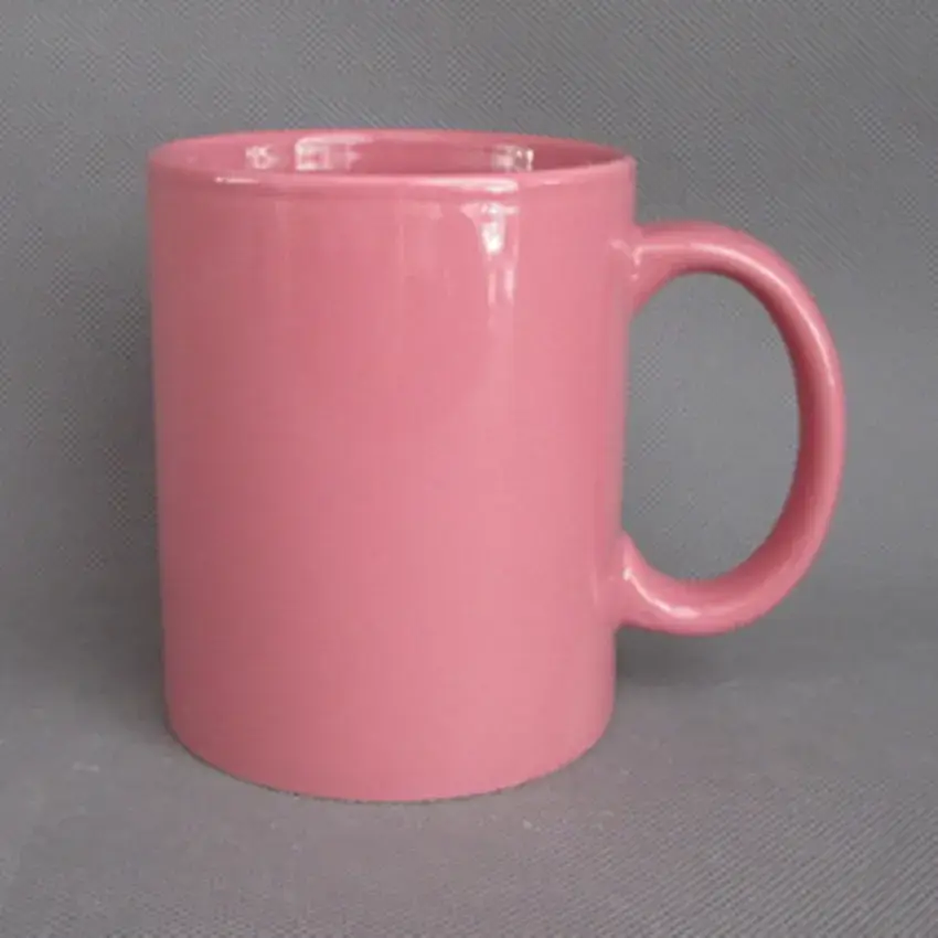 Pink Ceramic Mug with Glaze Finish