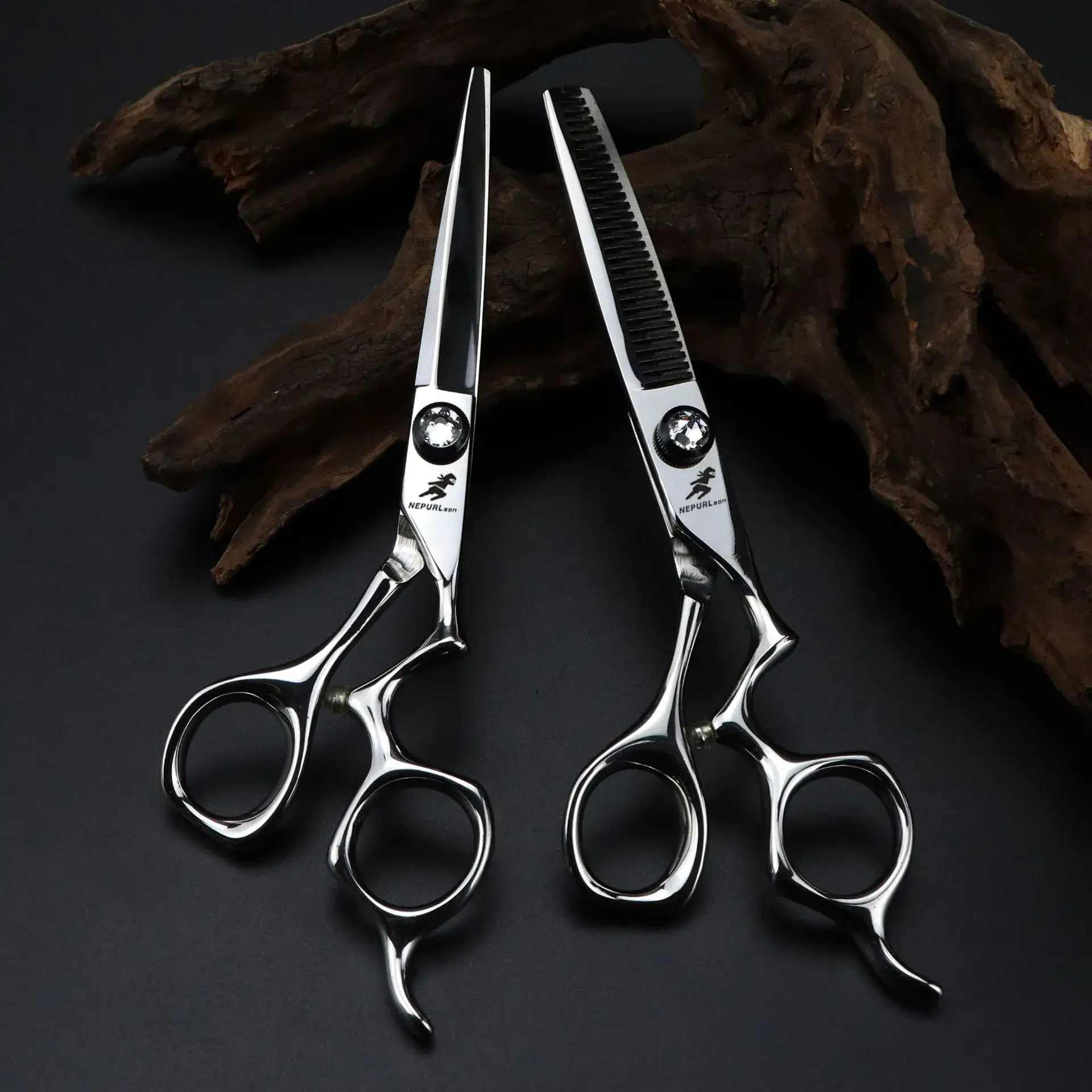 6.0 Inch HE-02 Barber Scissors Silver Chrome - Image 4