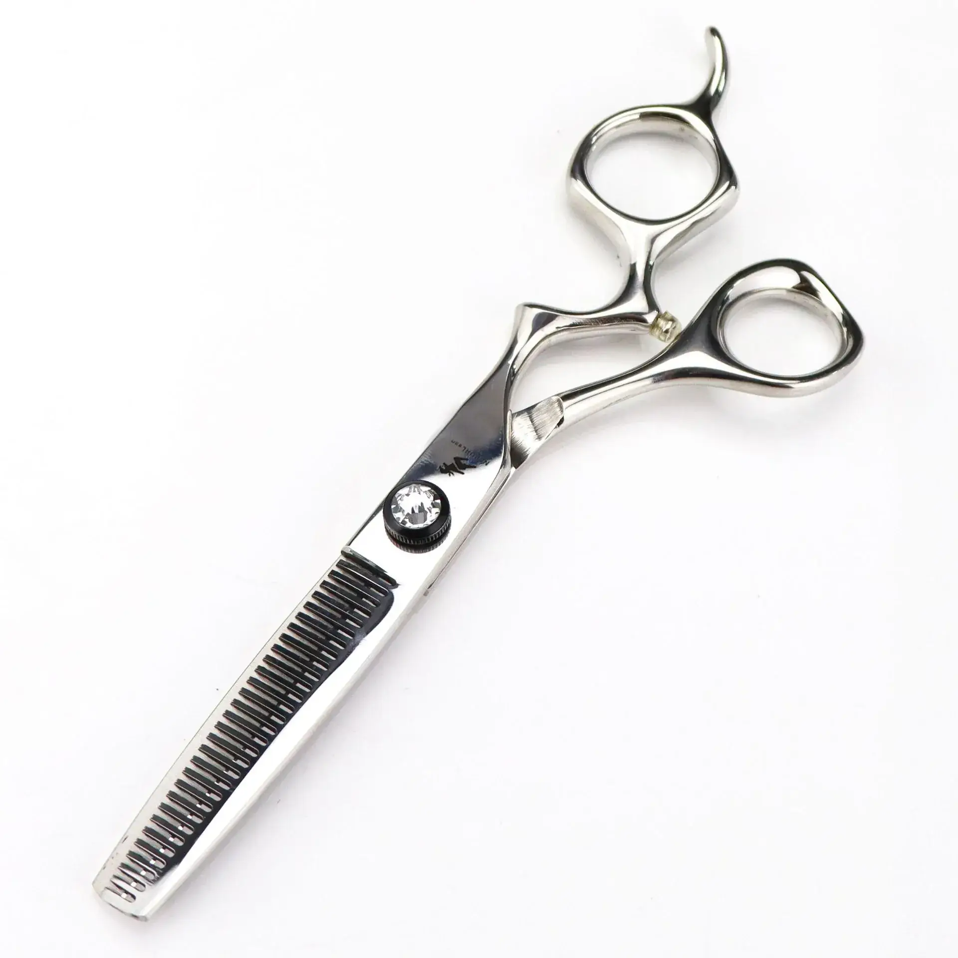 6.0 Inch HE-02 Barber Scissors Silver Chrome - Image 2