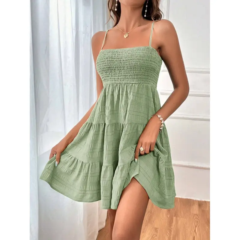 2025 Pink One-Line Collar Dress for Women - Image 12