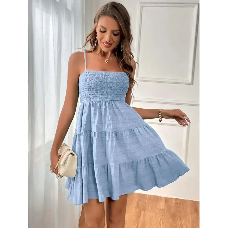 2025 Pink One-Line Collar Dress for Women - Image 4