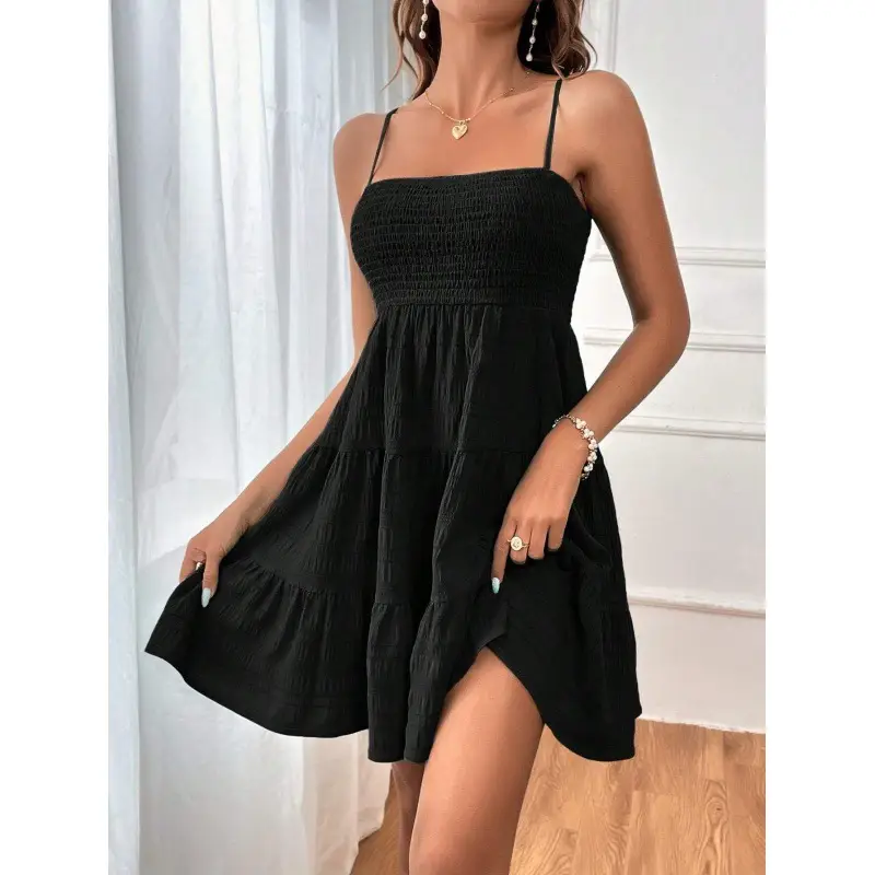 2025 Pink One-Line Collar Dress for Women - Image 7