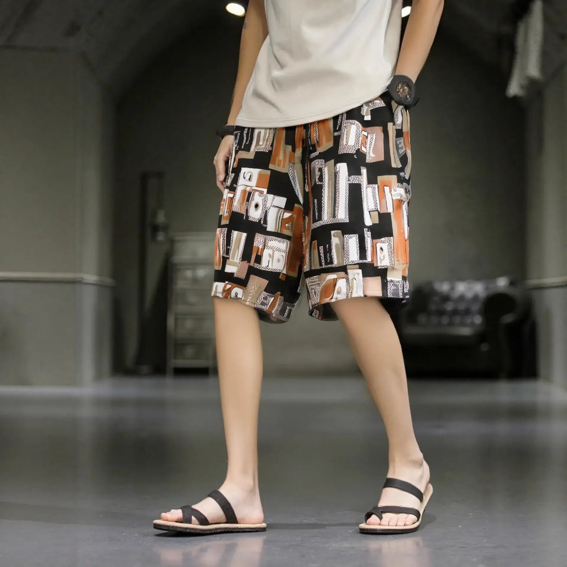 Men's 2025 Printed Beach Pants Thin Casual Straight - Image 12