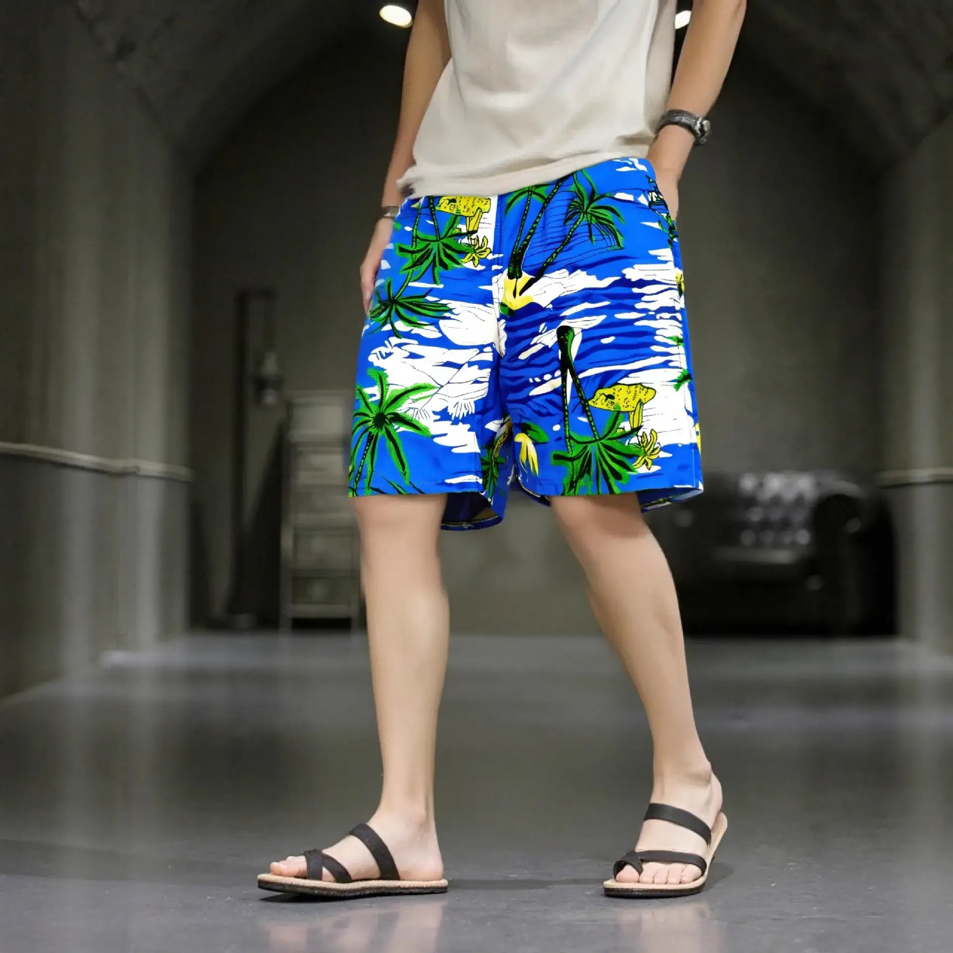 Men's 2025 Printed Beach Pants Thin Casual Straight - Image 13