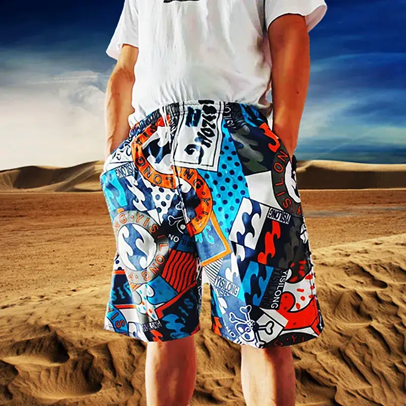 Men's 2025 Printed Beach Pants Thin Casual Straight - Image 19