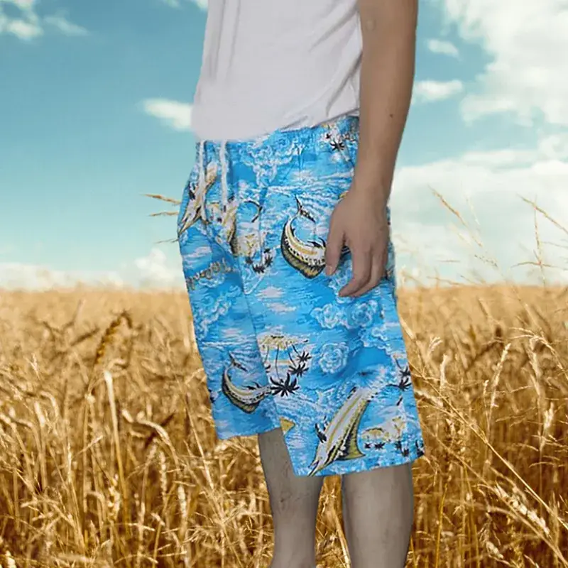 Men's 2025 Printed Beach Pants Thin Casual Straight - Image 21