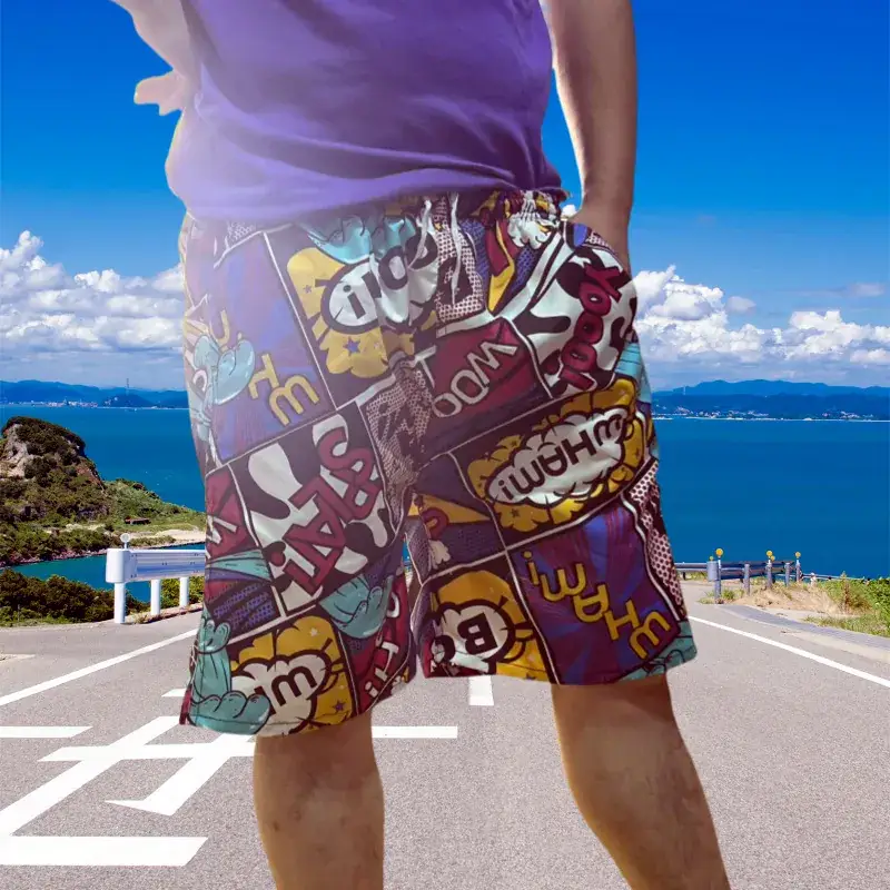 Men's 2025 Printed Beach Pants Thin Casual Straight - Image 24