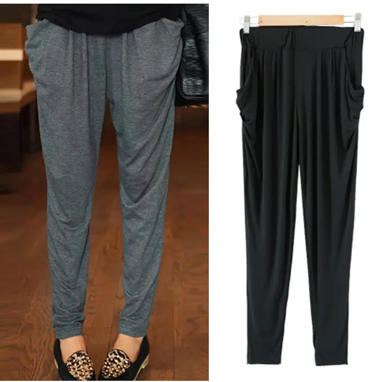 2021 Spring Modal Hallen Cropped Women's Leg Pants Light Grey - Image 10