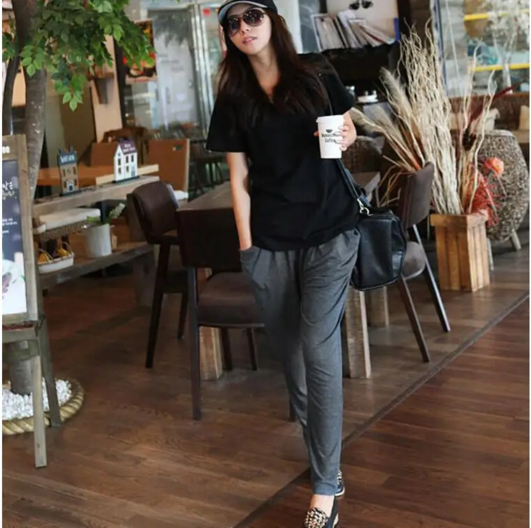 2021 Spring Modal Hallen Cropped Women's Leg Pants Light Grey - Image 11