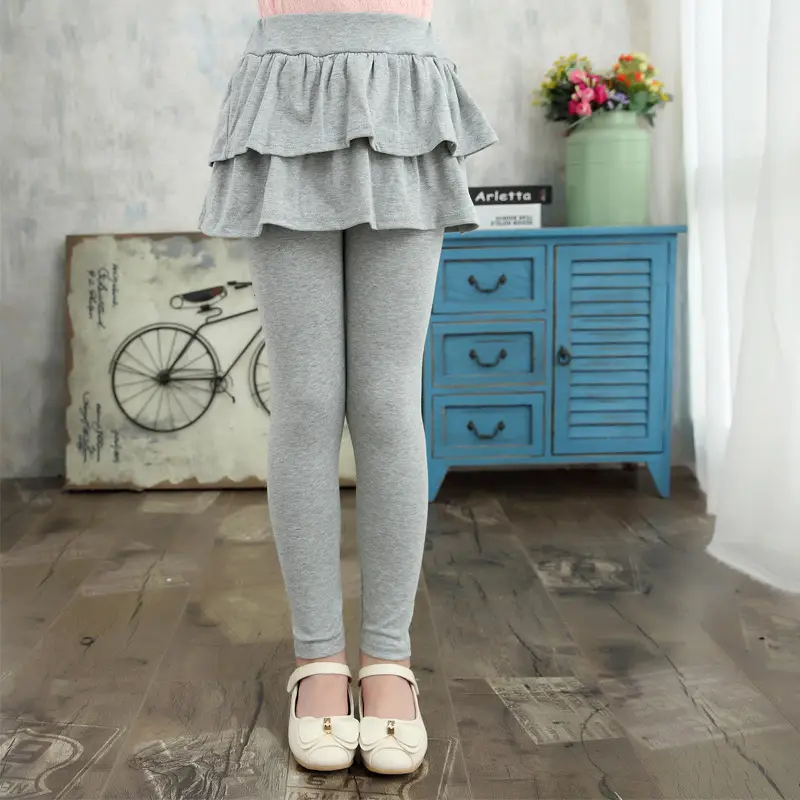 Girls Fleece Leggings Warm Winter Skirt Pants Set - Image 9