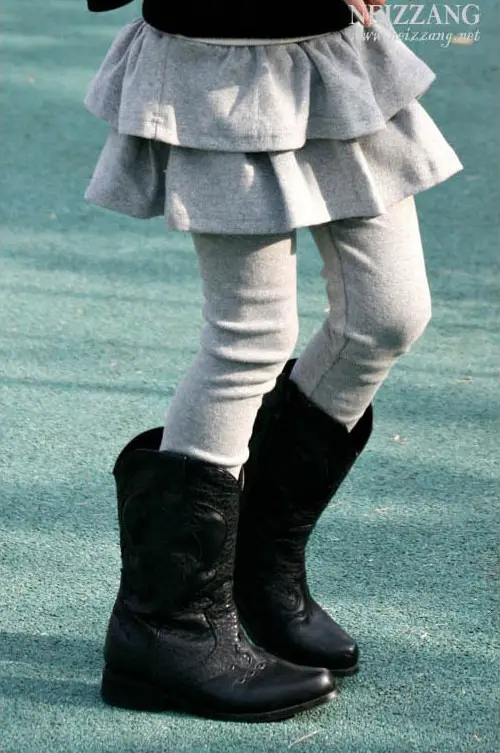 Girls Fleece Leggings Warm Winter Skirt Pants Set - Image 5