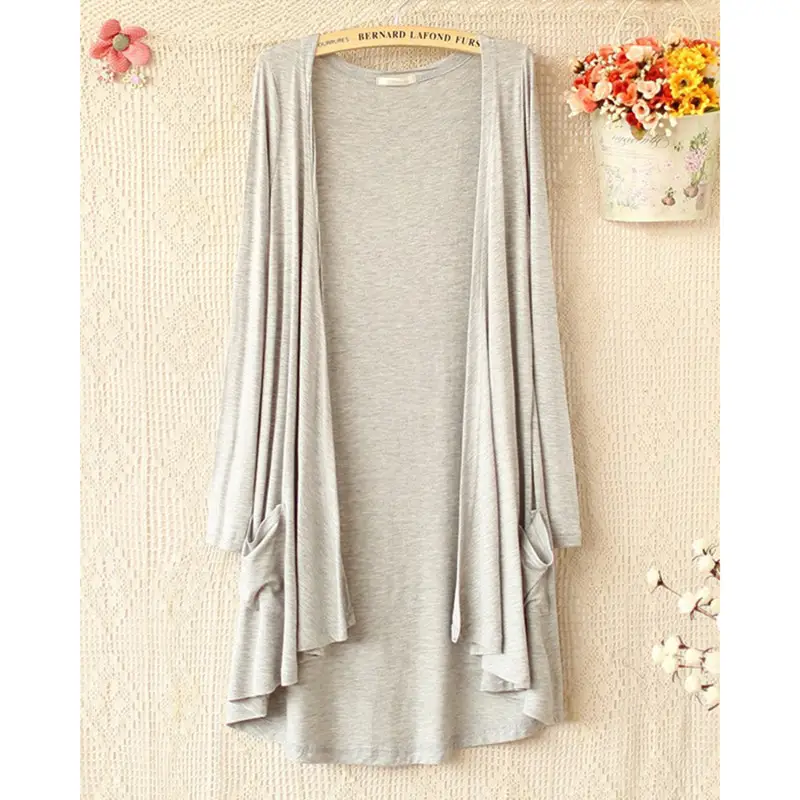 Black Long Sleeve Cardigan for Women Plus Size - Image 15