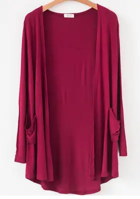 Black Long Sleeve Cardigan for Women Plus Size - Image 12