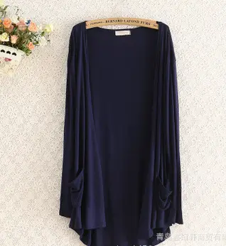 Black Long Sleeve Cardigan for Women Plus Size - Image 3