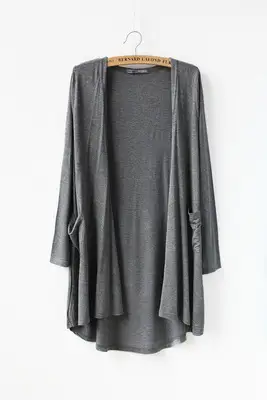 Black Long Sleeve Cardigan for Women Plus Size - Image 8