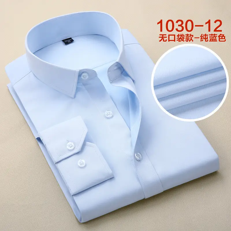 Men Slim Fit Light Blue Shirt with Flap Pocket — feature 23