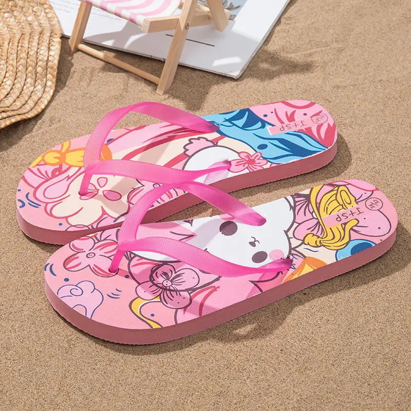 Women's Flip-Flops Summer Trendy Flat Sandals Rubber Outdoor Leisure Personalized Flip-Flops Women's Beach Shoes Wholesale - Image 8