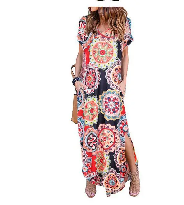 Maroon Long Plus Dress 24 Color 9 Size - Image 11