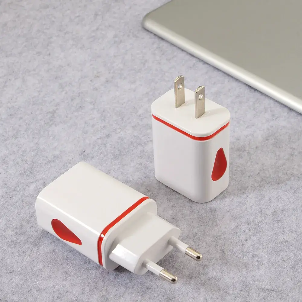 2 Usb Water Drop LED Charger Raindrop Travel Charging Head - Image 3