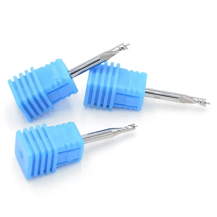 Single Edge Spiral Engraving Cutter Blue Acrylic