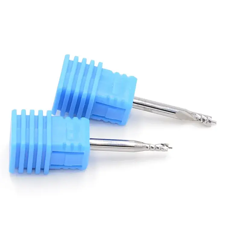 Single Edge Spiral Engraving Cutter Blue Acrylic