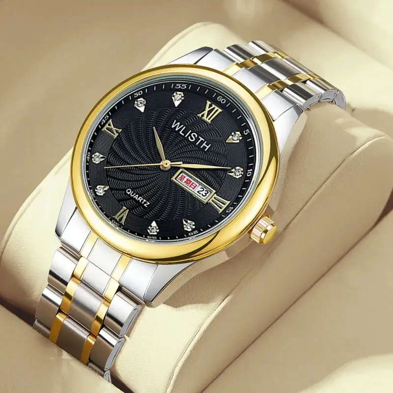 Walishi Gold Silver Watch for Men Waterproof Stainless Steel Belt - Image 10