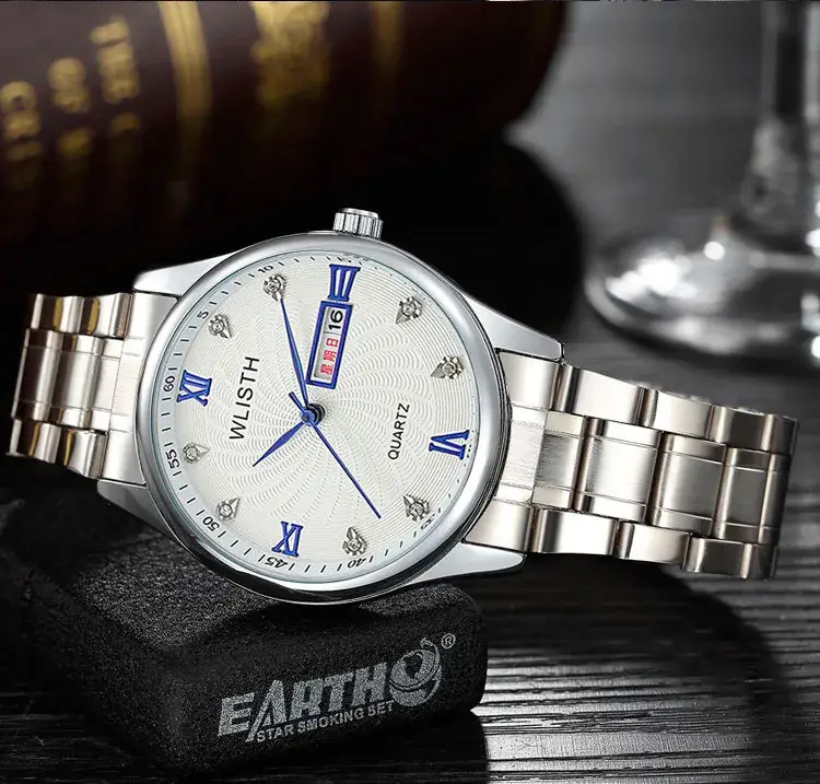 Walishi Gold Silver Watch for Men Waterproof Stainless Steel Belt - Image 3
