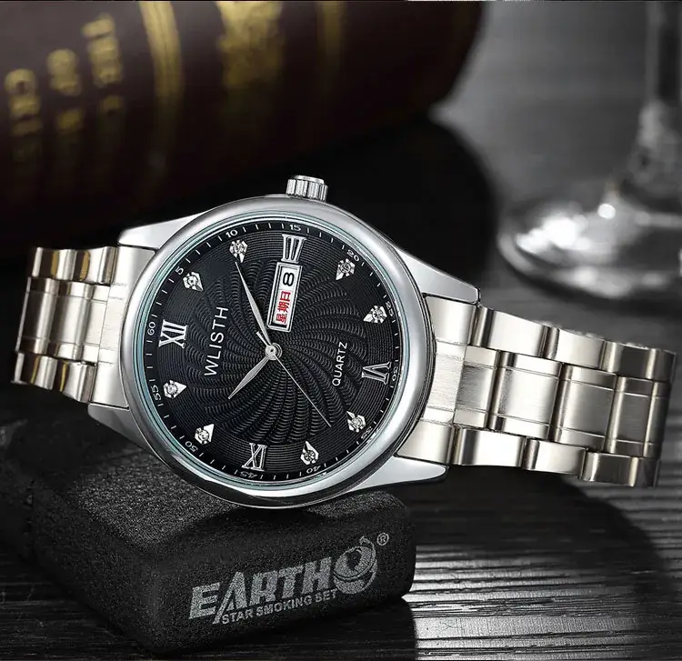 Walishi Gold Silver Watch for Men Waterproof Stainless Steel Belt - Image 4