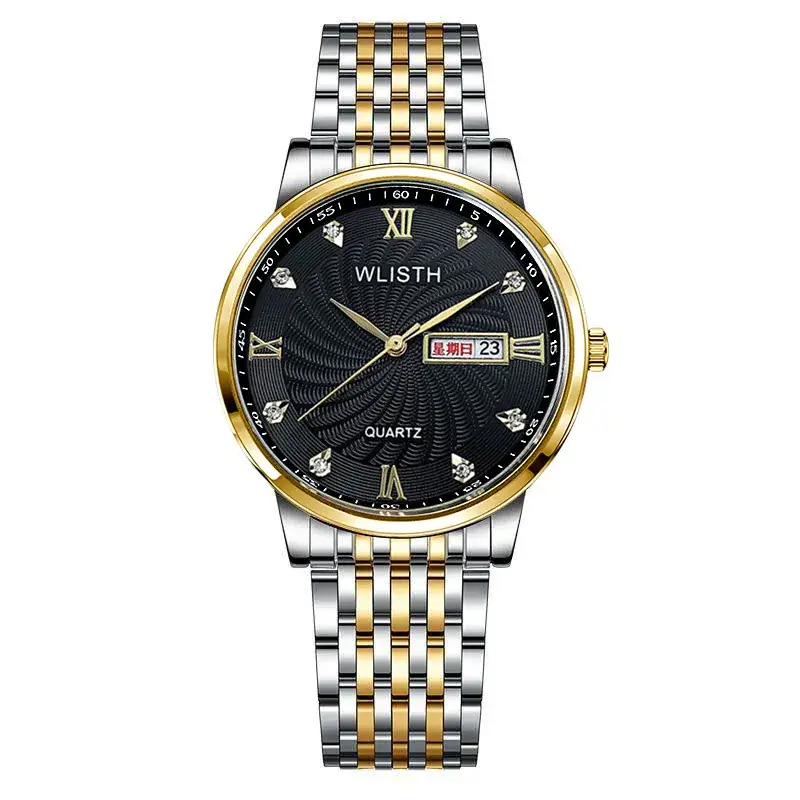 Walishi Gold Silver Watch for Men Waterproof Stainless Steel Belt - Image 8