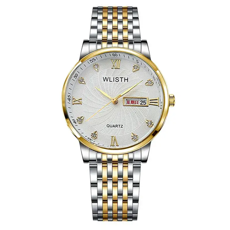 Walishi Gold Silver Watch for Men Waterproof Stainless Steel Belt - Image 9