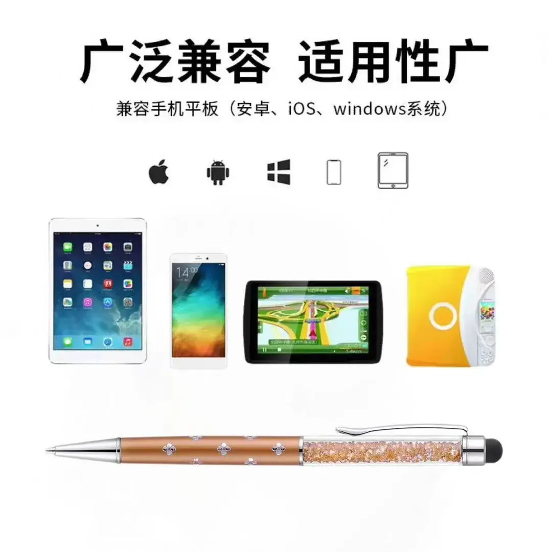 Crystal Diamond Capacitive Pen Dual Purpose Touch Screen