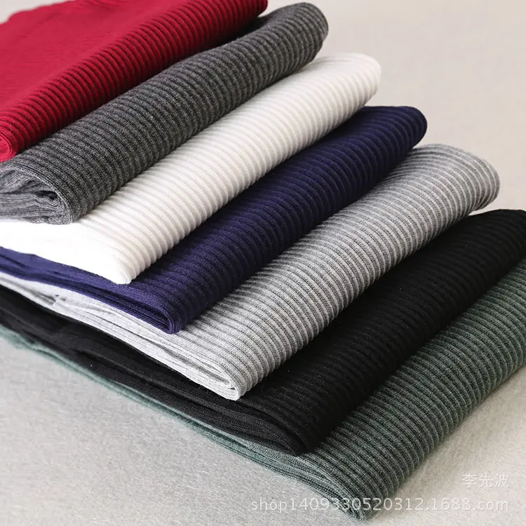 Women Cotton Vertical Strip Leggings High Elastic Skinny Cropped
