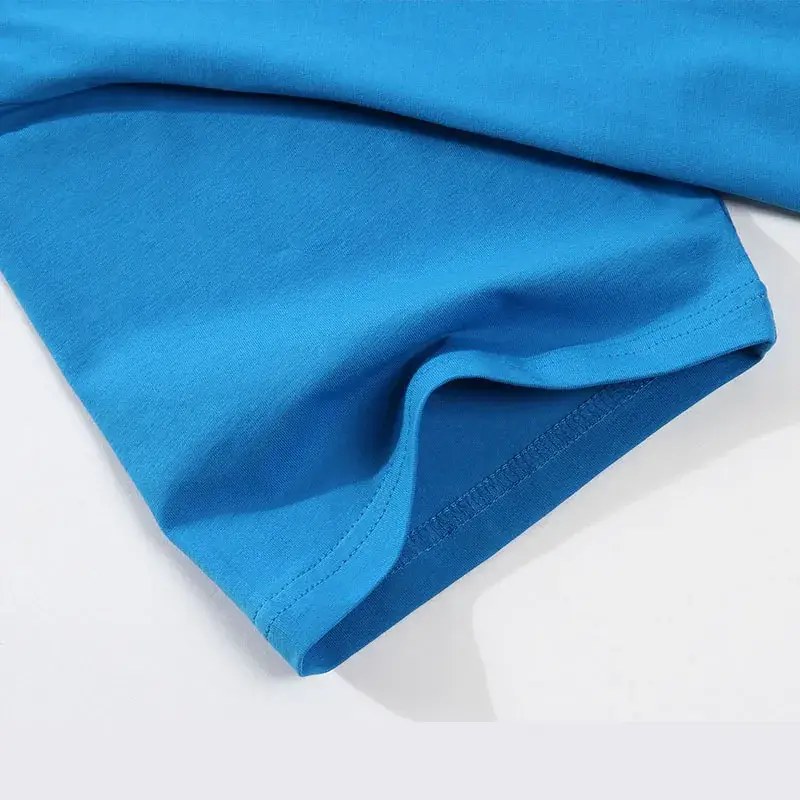 Men's Blue Short Sleeve T-Shirt Round Neck Wholesale - Image 13