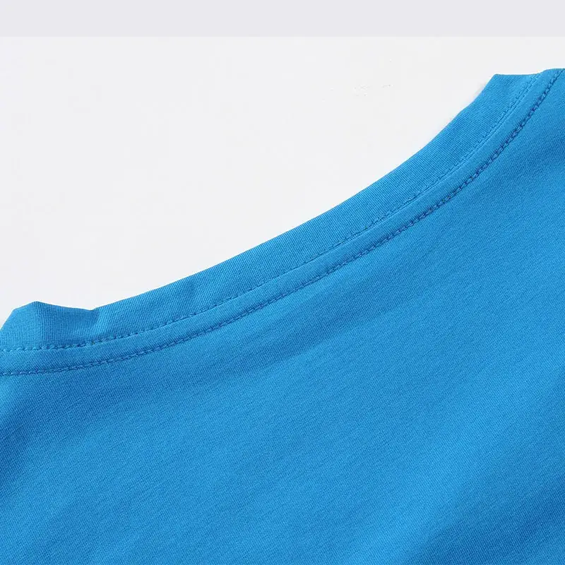 Men's Blue Short Sleeve T-Shirt Round Neck Wholesale - Image 14