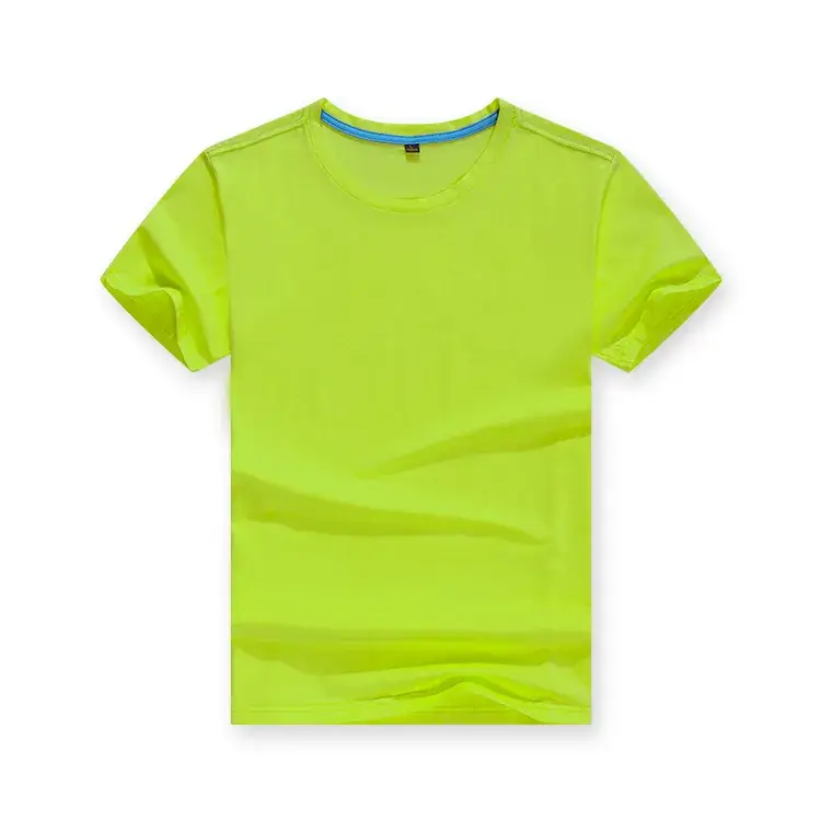 Men's Blue Short Sleeve T-Shirt Round Neck Wholesale - Image 9