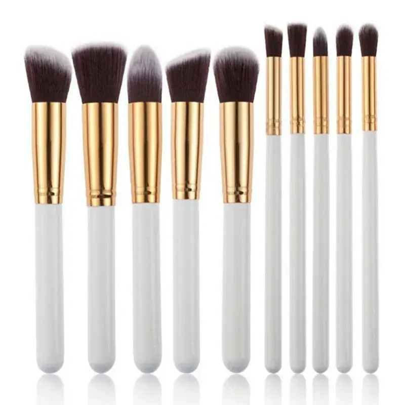 10 Piece Makeup Brush Set for Face & Eye Application - Image 3