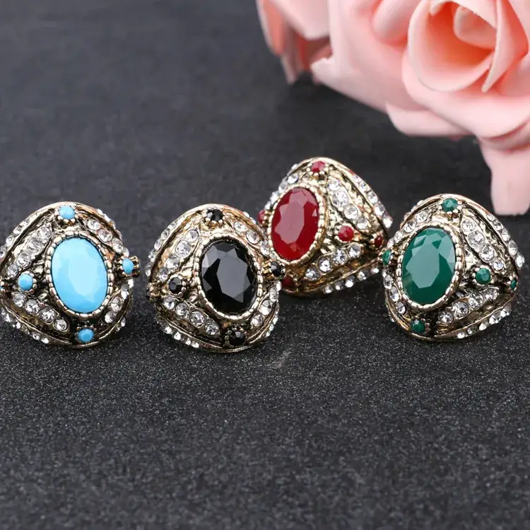 Turkish Crystal Ring Large Size Women Jewelry 2016 New - Image 2