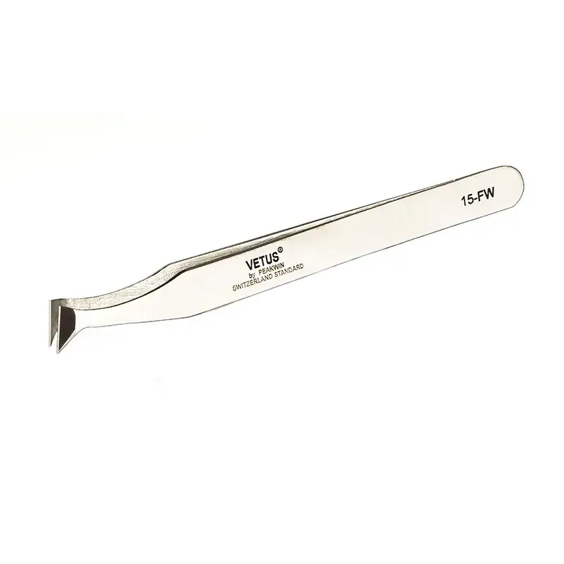 VETUS 15-FW Stainless Steel Toothed Tweezers 2.5mm - Image 2