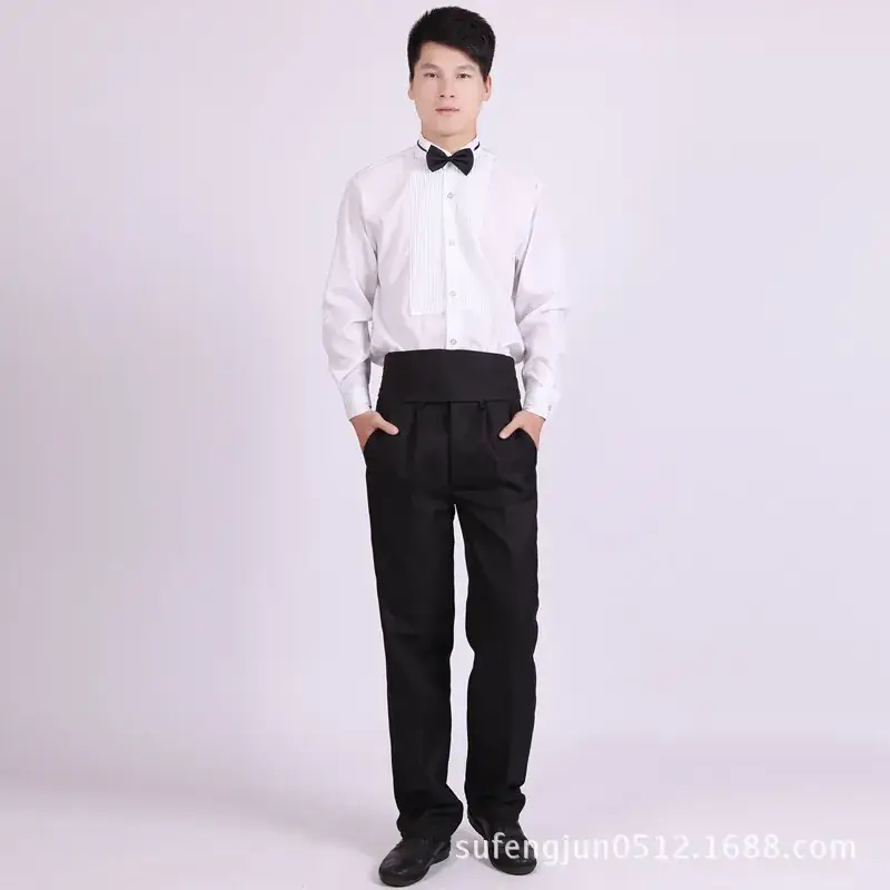 New Men's Pure Black & White Trousers Performance Choir Studio - Image 2