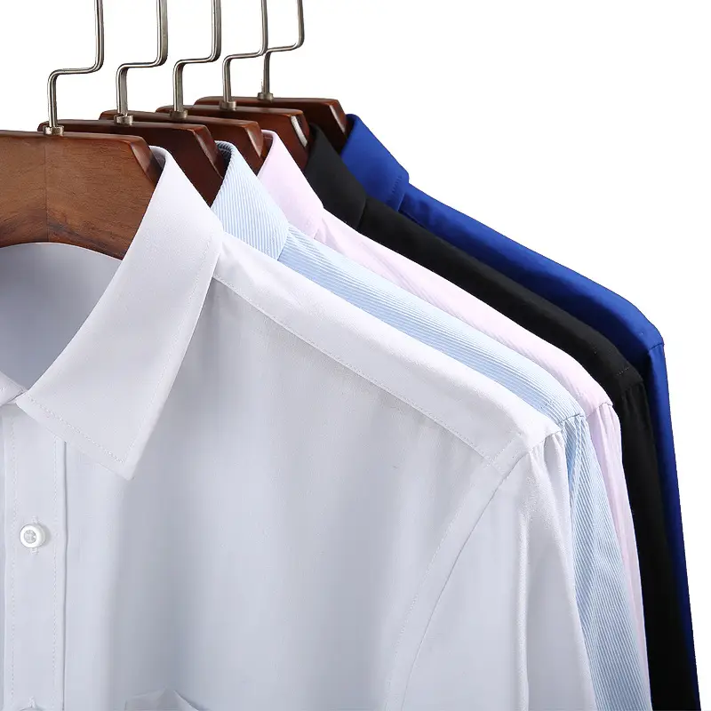 Men's Light Blue Long Sleeve Business Shirt - Image 17