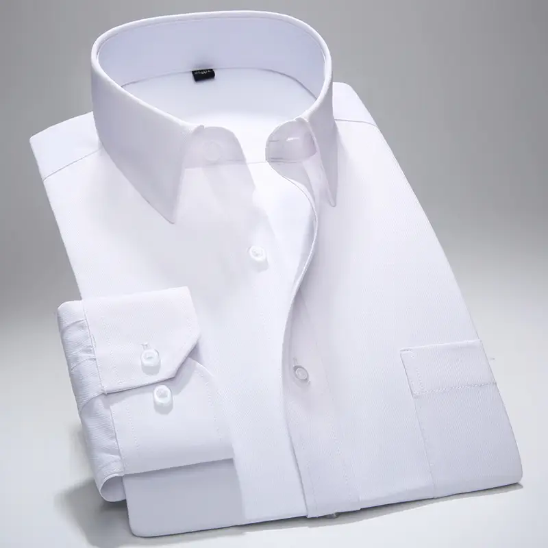 Men's Light Blue Long Sleeve Business Shirt - Image 5