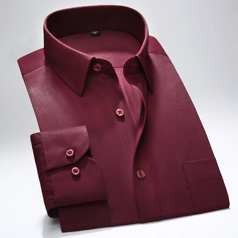 Men's Light Blue Long Sleeve Business Shirt - Image 8