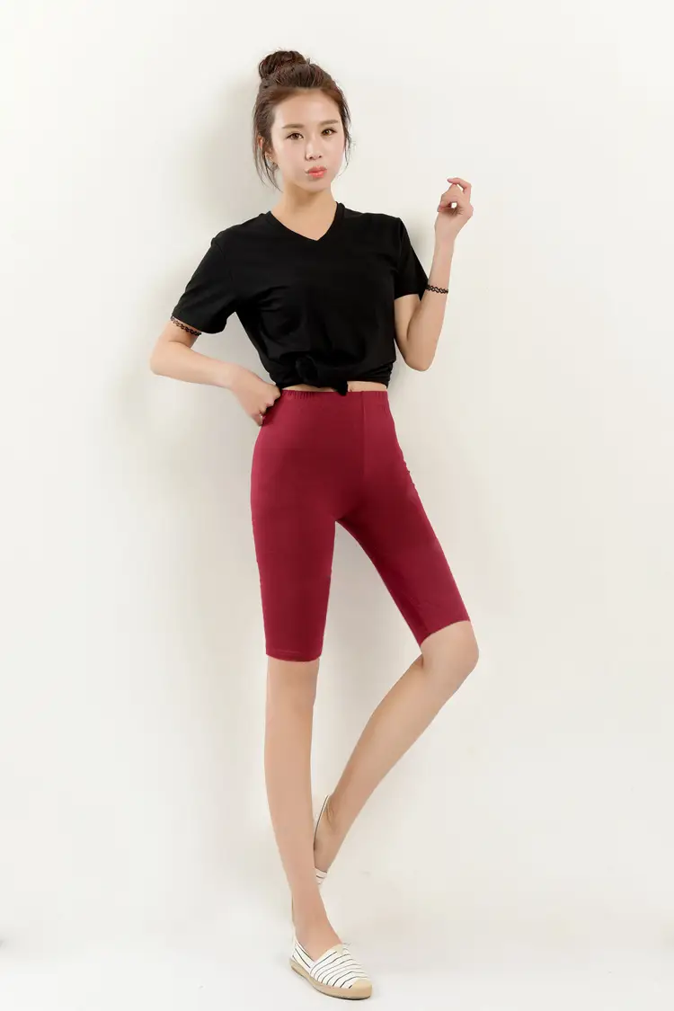 Women's Red Fat Leggings Safety Pants Medium Plus Size - Image 8