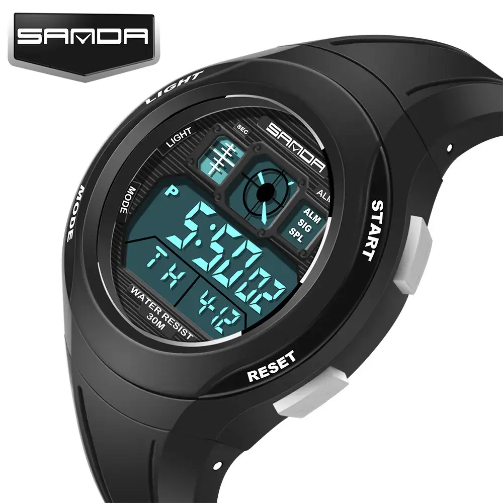 Blue LED Sports Watch for Men Women Students Waterproof - Image 8