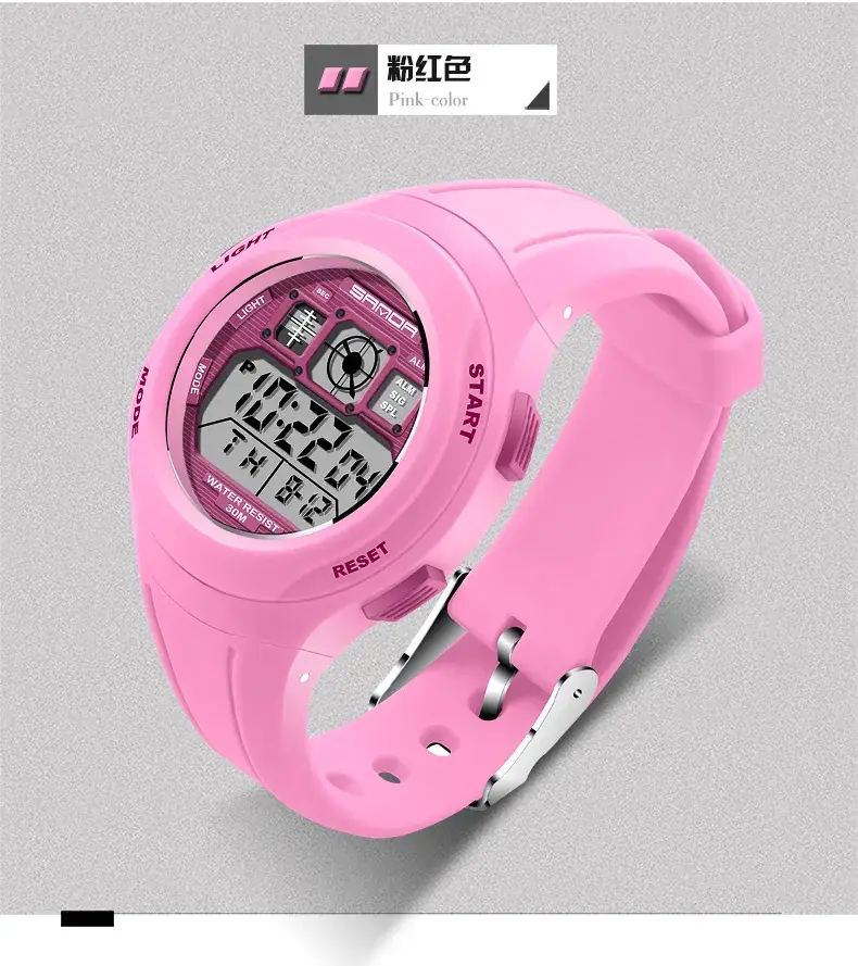 Blue LED Sports Watch for Men Women Students Waterproof - Image 5