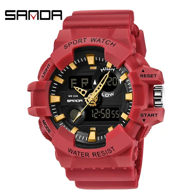 Sanda Sport Watch Blue Water Resistant Electronic Male - Image 31
