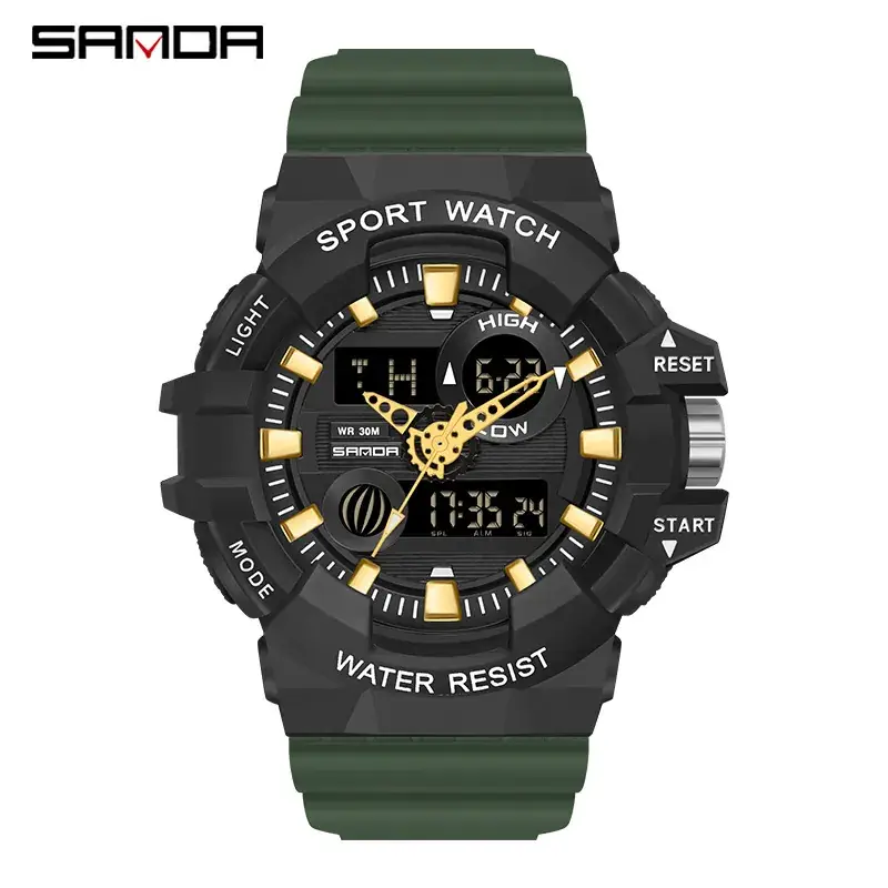 Sanda Sport Watch Blue Water Resistant Electronic Male - Image 19