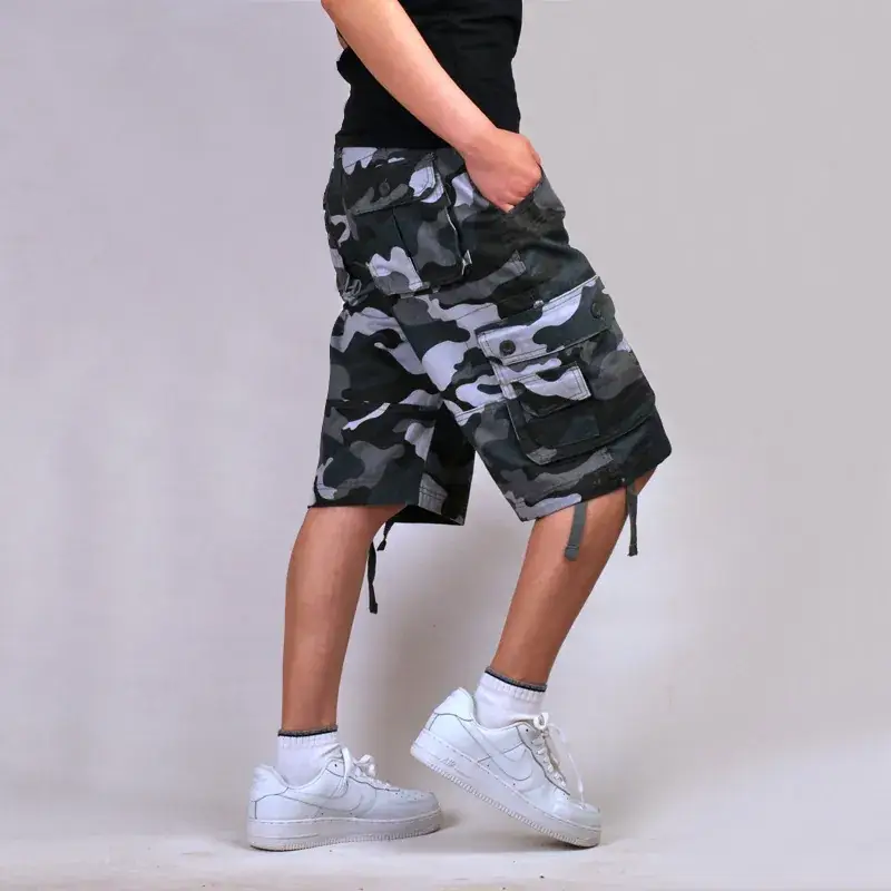 Camouflage Mid-Pants Large Men Three-Quarter Pants - Image 2