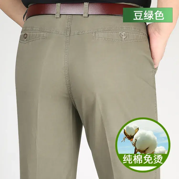 Spring Thin Waist Straight Pants for Men - Image 5